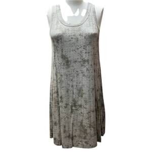NEW VOCAL APPAREL women's sleeveless dress with crystal accents in front in oliv